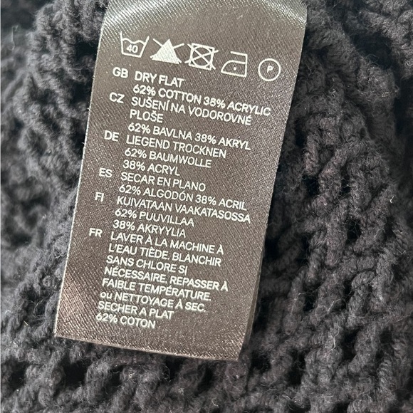 H&M Divided black see-through crochet midi swimsuit cover-up dress size 4 - Picture 7 of 7